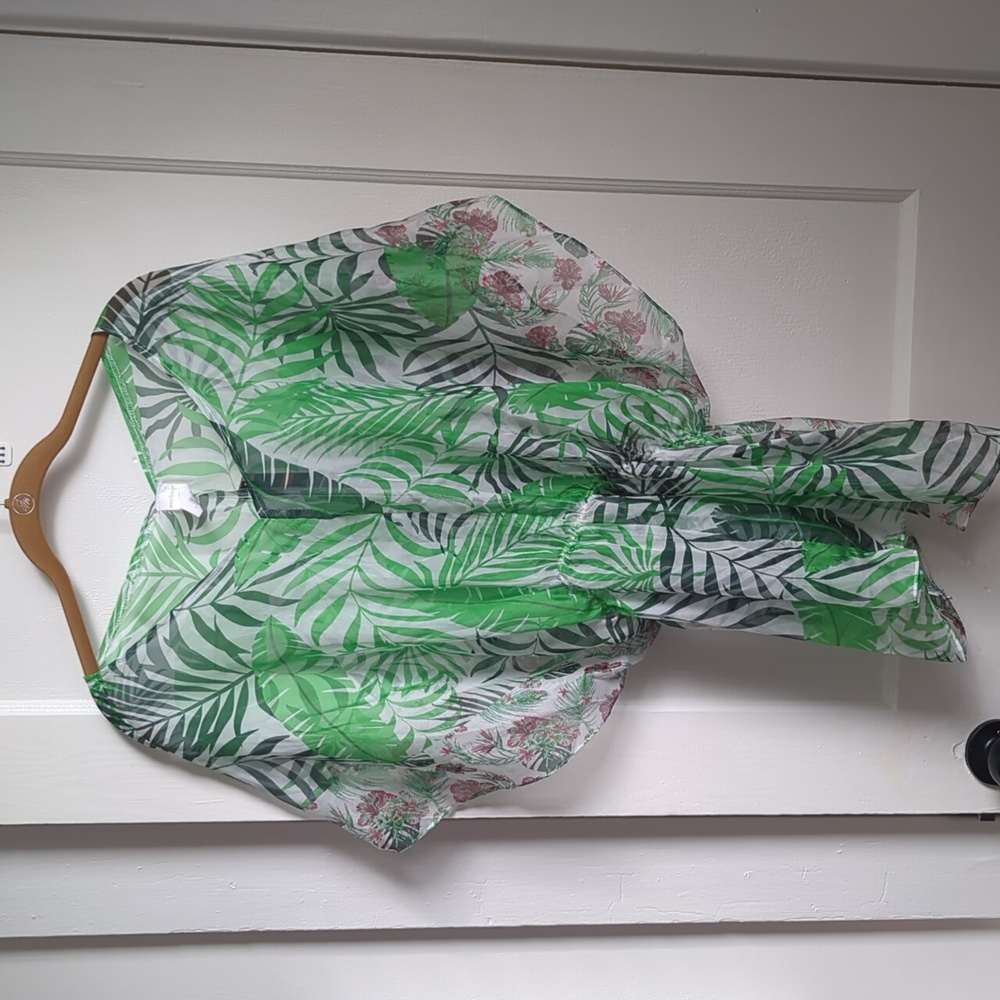 West Loop Women's Lemon & Leaf Print Cover Ups One Size - Picture 3 of 3